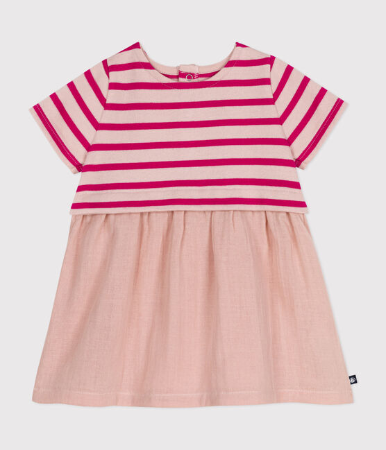 Kurzärmeliges Babykleid aus dickem Jersey und Musselin SALINE/ DELHI