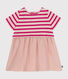 Kurzärmeliges Babykleid aus dickem Jersey und Musselin