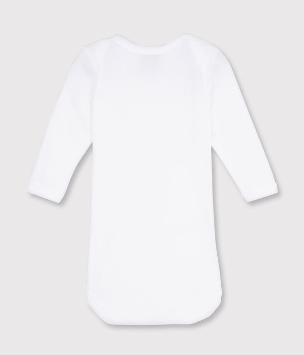Lang&auml;rmliger Baby-Body in Wei&szlig; weiss
