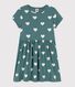 Kurzärmeliges Kleid aus Bio-Baumwolle für Mädchen
