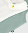 Newborn-Set Latzhose und bestickter Strampler aus einfarbiger Baumwolle grün PAUL