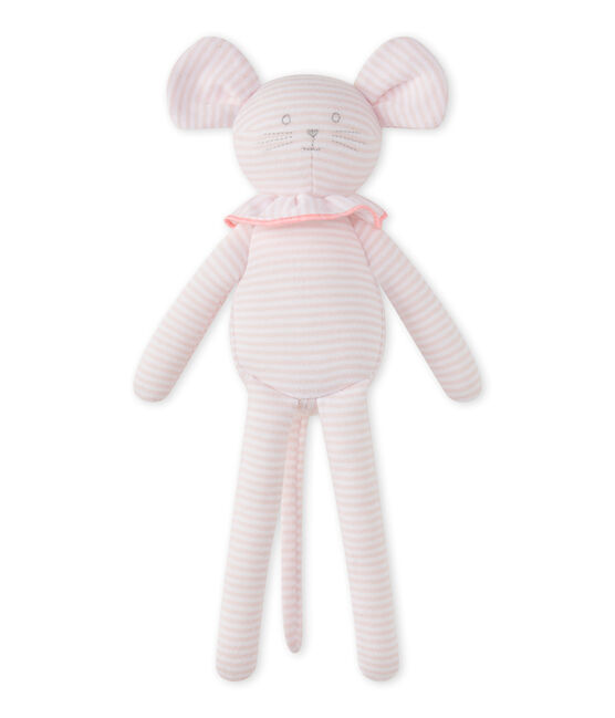 Kuschelmaus im Milleraies-Ringelmuster rosa VIENNE/weiss ECUME CN