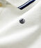 Kinder-Poloshirt aus Baumwolle für Jungen weiss MARSHMALLOW