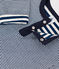 Langärmeliges Baby-T-Shirt aus Doppeljersey mit Ringelstreifen blau MEDIEVAL/ MONTELIMAR