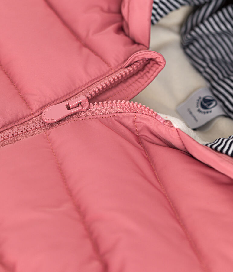 Baby-Anorak mit Fleece-Futter rosa