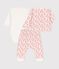 3er-Baby-Set aus Bio-Baumwolle mit Hawaiimuster weiss MARSHMALLOW/ PAPAYE