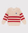 Kinder-Pullover aus Baumwolle mit Streifen rot AVALANCHE/ AURORA