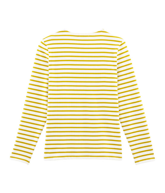 Ikonisches seemannshemd weiss MARSHMALLOW/gelb BAMBOO