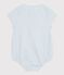 Kurz&auml;rmeliger Baby-Overall mit Steifen blau/blau