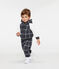 Karierte Baby-Hose für Jungen mit Sherpa-Futter schwarz CITY/weiss MULTICO