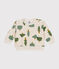 Baby-Sweatshirt aus Molton beige MONTELIMAR/weiss MULTICO