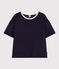 Damen-T-Shirt Le Boxy aus Baumwollfrottee blau SMOKING