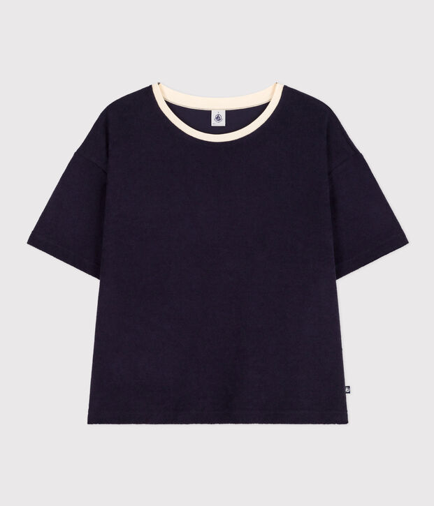 Damen-T-Shirt Le Boxy aus Baumwollfrottee SMOKING