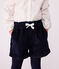 Kinder-Shorts aus einfarbigem Fein-Cord blau SMOKING