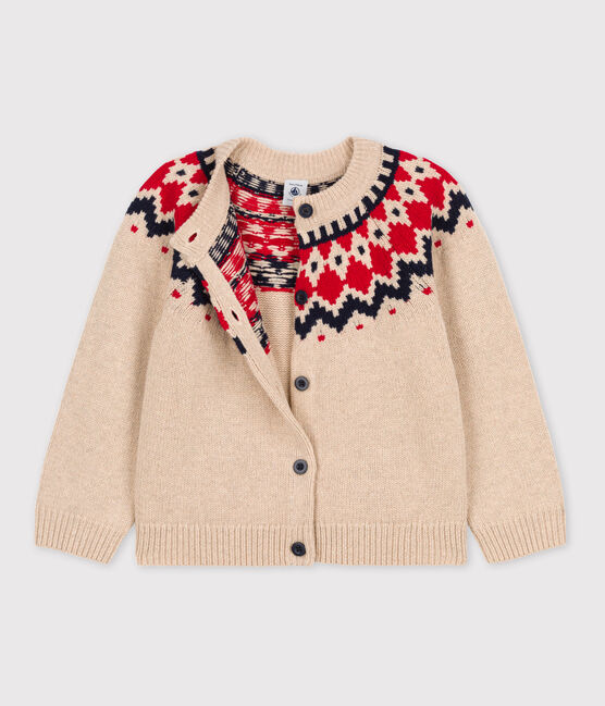 Kinder-Cardigan aus Wolle und Baumwolle für Mädchen TRENCH/ MULTICO