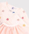 Kinderpyjama aus Rippstrick als Tänzerinnen-Kostüm für Mädchen rosa FLEUR/weiss MULTICO