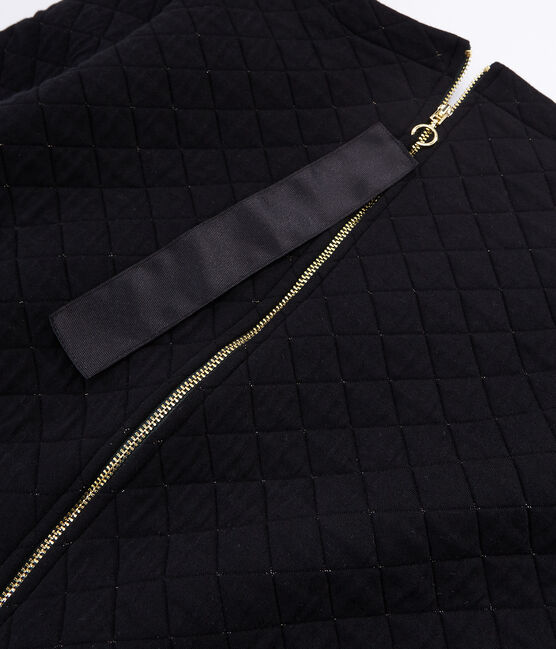 Gerade geschnittenes Kleid aus gedoppeltem Jersey für Damen schwarz NOIR/gelb DORE
