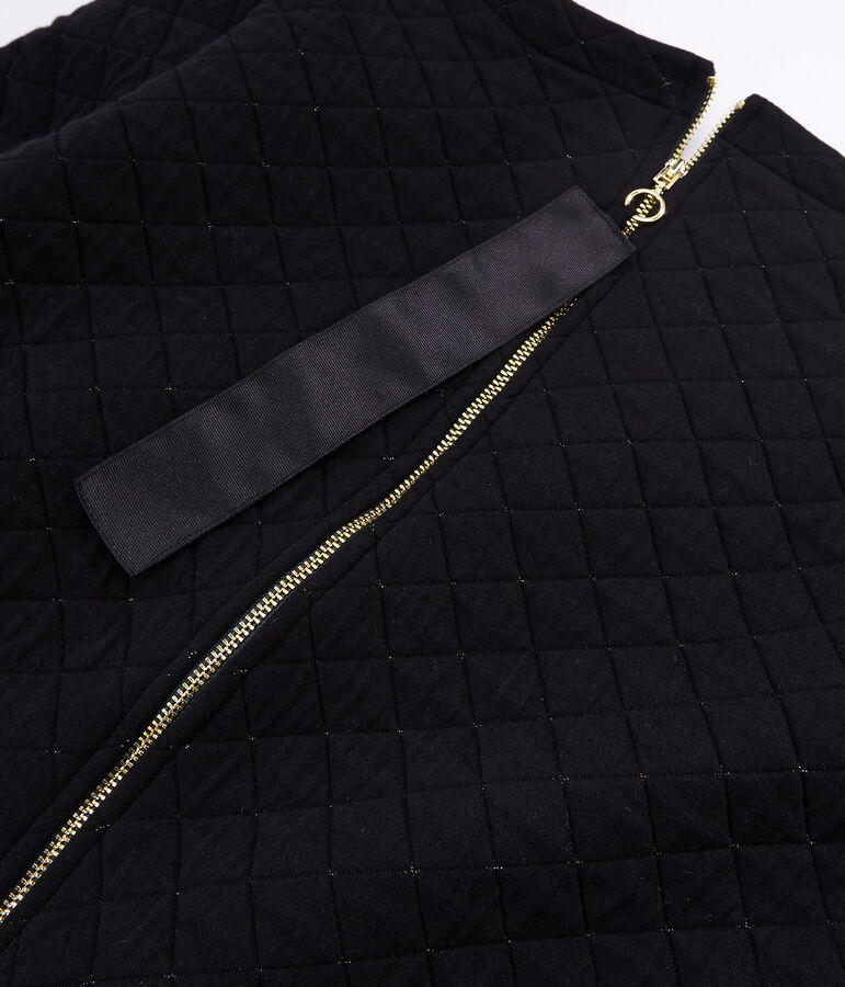 Gerade geschnittenes Kleid aus gedoppeltem Jersey f&uuml;r Damen schwarz/gelb