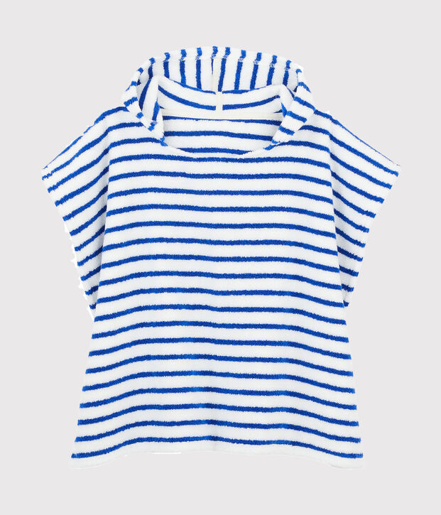 Strand-Poncho mit Kapuze Baby M&auml;dchen / Baby Jungen blau