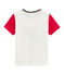 Kinder-T-Shirt für Jungen weiss MARSHMALLOW/rot PEPS