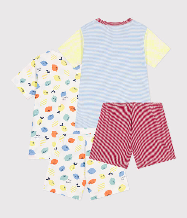 2er-Set Kinder-Kurzpyjamas aus Baumwolle vielfarbig