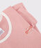 Kinder-Kurzpyjama aus Bio-Baumwolle mit rosa Ringelstreifen für Mädchen rosa PAPAYE/ MARSHMALLOW