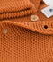 Baby-Cardigan kraus rechts gestrickt aus Baumwolle braun ECUREUIL