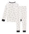 Samt-Pyjama für kleine Jungen weiss MARSHMALLOW/weiss MULTICO
