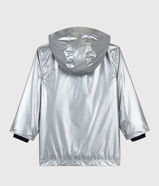 Silberfarbene Kinder-Regenjacke für Mädchen/Jungen grau ARGENT