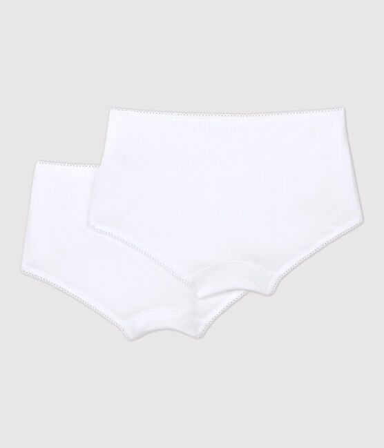 2er-Set weiße Shortys für Mädchen variante 1
