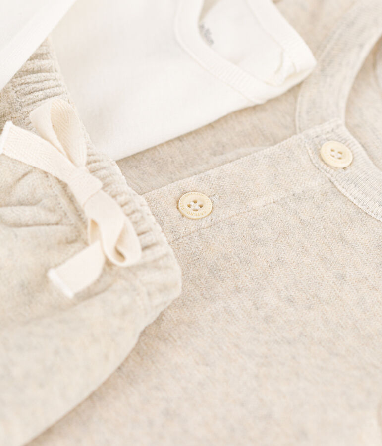 Baby-Set inkl. Body aus Nicki beige