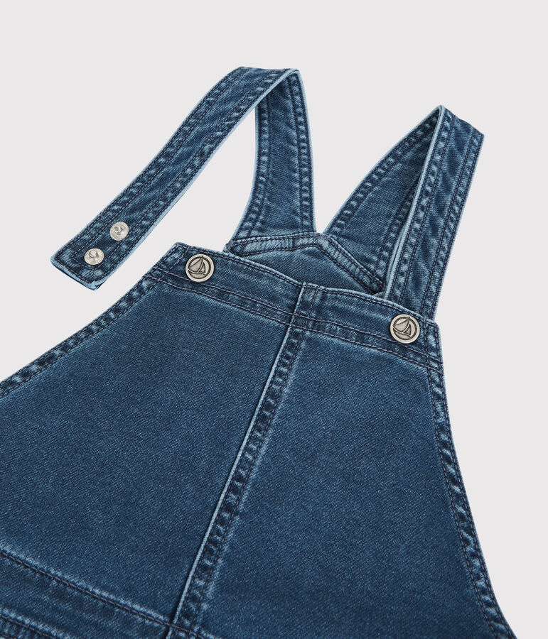 Kinder-Latzkleid aus Bio-Baumwoll-Denim f&uuml;r M&auml;dchen blau