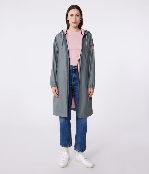 Lange Damen-Regenjacke zweifarbig THUYA