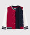 Kinder-Teddy-Blouson aus Molton, M&auml;dchen - Jungen rot/weiss
