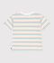 Kurz&auml;rmeliges Kinder-T-Shirt aus Baumwolle mit Streifen weiss/vielfarbig