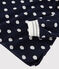 Langärmeliges Kinderkleid für Mädchen blau SMOKING/weiss MARSHMALLOW