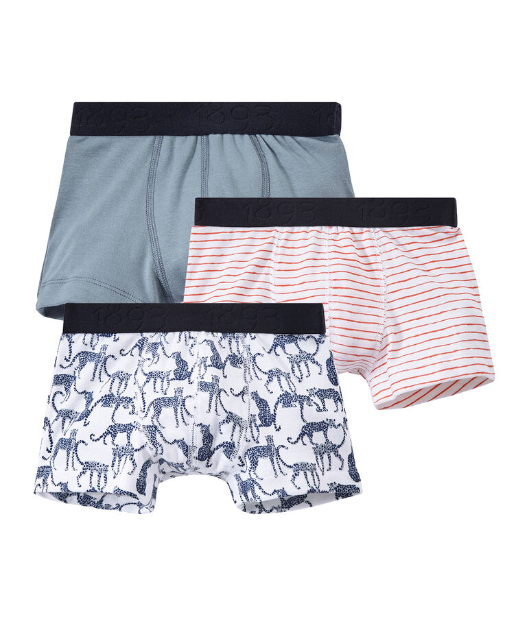 Jungen-Boxershorts im 3er-Set weiss
