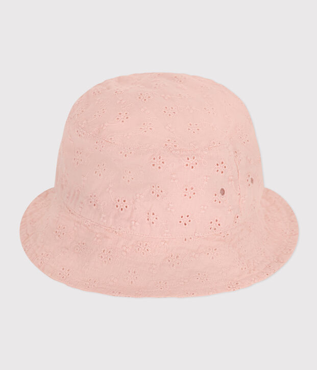 Fischerhut aus englischer Stickerei, rosa, Kinder/M&auml;dchen rosa