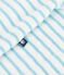 Baby-Kurzoverall aus gestreiftem Baumwoll-Frottee  blau MARSHMALLOW/ AQUATIC