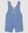 Baby-Latzhose aus Leinen blau/weiss