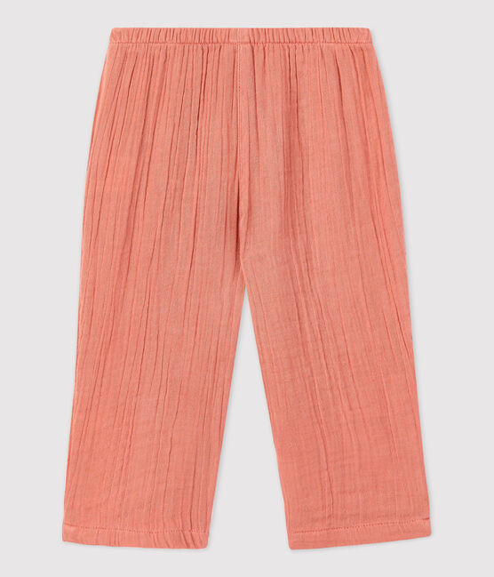 Baby-Hose aus Bio-Baumwollgaze rosa PAPAYE