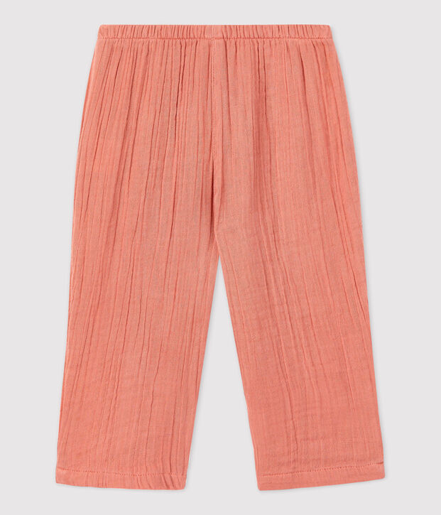 Baby-Hose aus Bio-Baumwollgaze rosa