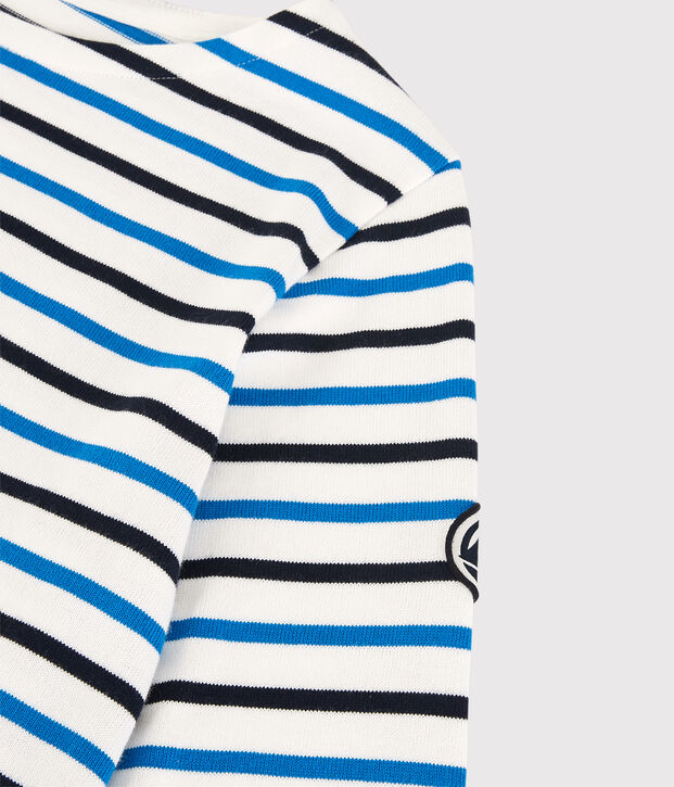 Streifenshirt aus Baumwolle Damen weiss/blau/blau