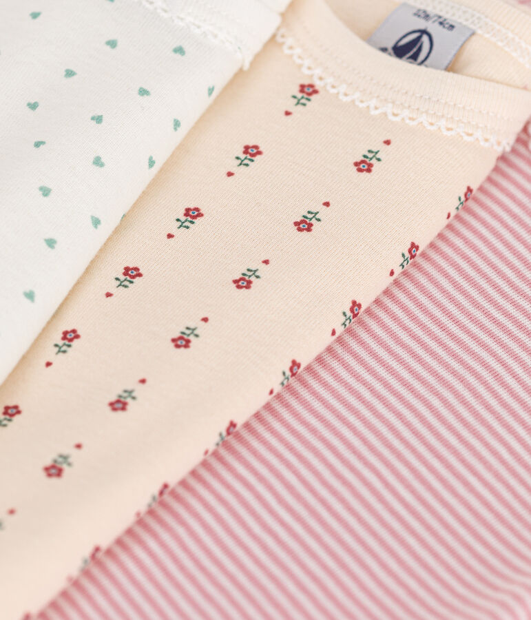 Set aus 3 kurz&auml;rmeligen Baby-Bodys aus Baumwolle variante 1