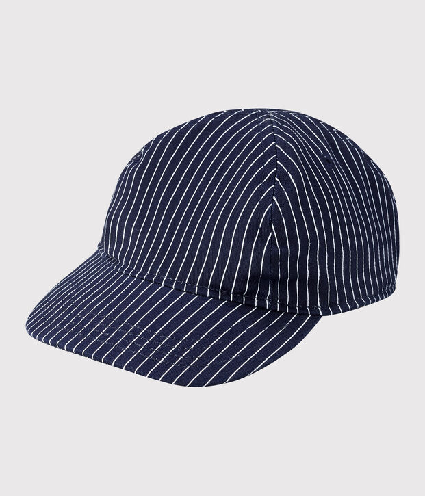 Baby-Schirmm&uuml;tze Unisex blau/weiss