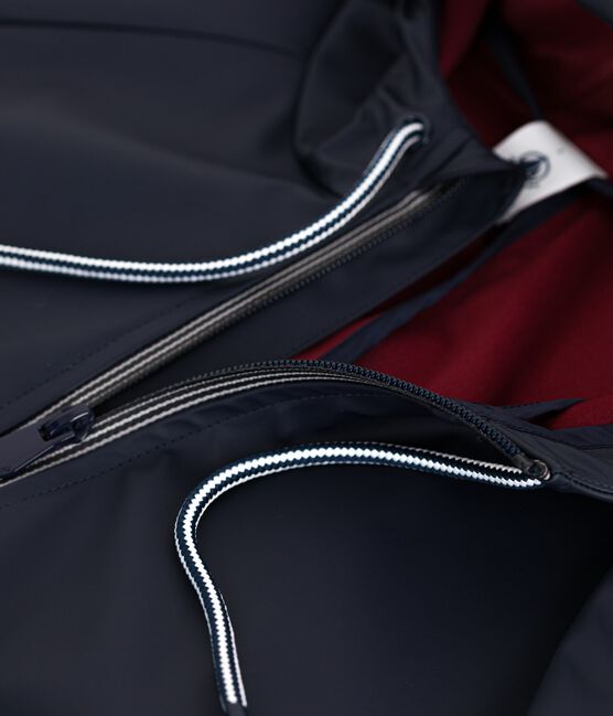 Lange Damen-Regenjacke mit zwei Farben blau SMOKING
