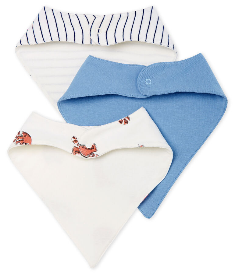 Dreier-Set Baby-L&auml;tzchen aus Rippstrick f&uuml;r Jungen vielfarbig