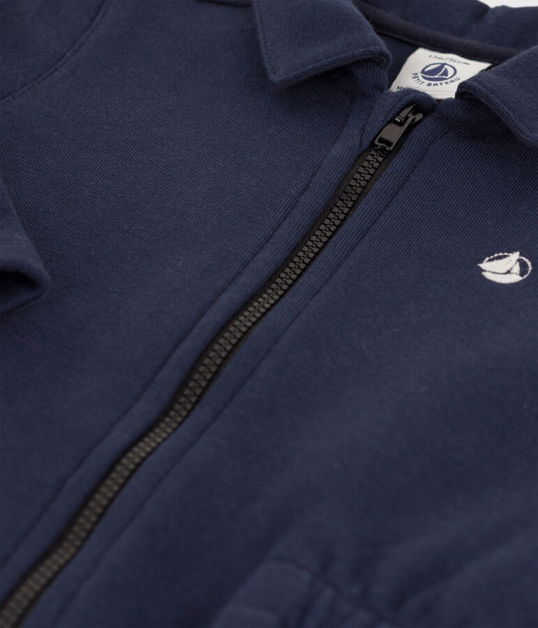 Langer Baby-Overall aus dickem Jersey blau