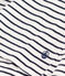 Kurzärmeliges Damen-T-Shirt "L'Iconique" aus gestreiftem Rippstrick weiss MARSHMALLOW/blau SMOKING