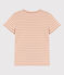 Damen-T-Shirt LE DROIT aus Baumwolle mit Rundhalsausschnitt VINTAGE/ AVALANCHE